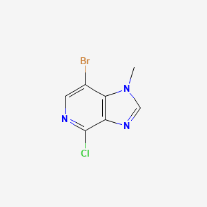 molecular formula C7H5BrClN3 B2368232 7-Bromo-4-chloro-1-méthyl-1H-imidazo[4,5-c]pyridine CAS No. 1956376-66-1