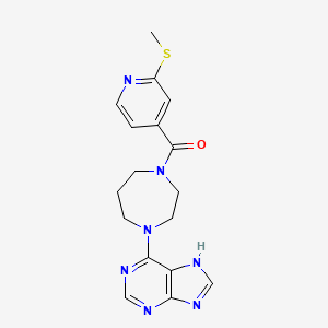 6-{4-[2-(methylsulfanyl)pyridine-4-carbonyl]-1,4-diazepan-1-yl}-9H-purine