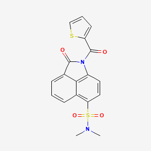 N,N-dimethyl-2-oxo-1-(thiophene-2-carbonyl)-1,2-dihydrobenzo[cd]indole-6-sulfonamide