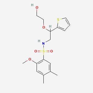 N-(2-(2-hydroxyethoxy)-2-(thiophen-2-yl)ethyl)-2-methoxy-4,5-dimethylbenzenesulfonamide