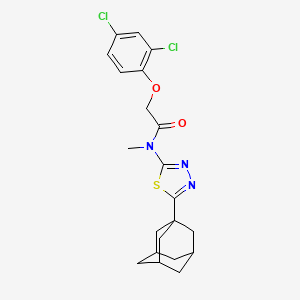 molecular formula C21H23Cl2N3O2S B2368262 N-[5-(1-adamantyl)-1,3,4-thiadiazol-2-yl]-2-(2,4-dichlorophenoxy)-N-methylacetamide CAS No. 392320-91-1