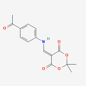 molecular formula C15H15NO5 B2368280 5-[(4-Acetylanilino)methylene]-2,2-dimethyl-1,3-dioxane-4,6-dione CAS No. 97545-50-1