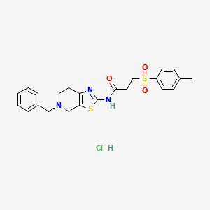 N-(5-benzyl-4,5,6,7-tetrahydrothiazolo[5,4-c]pyridin-2-yl)-3-tosylpropanamide hydrochloride