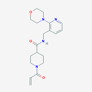 molecular formula C19H26N4O3 B2368308 N-[(2-Morpholin-4-ylpyridin-3-yl)methyl]-1-prop-2-enoylpiperidine-4-carboxamide CAS No. 2361748-96-9