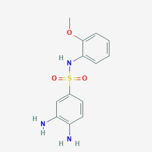 molecular formula C13H15N3O3S B2368311 3,4-Diamino-N-(2-methoxy-phenyl)-benzenesulfonamide CAS No. 379725-41-4