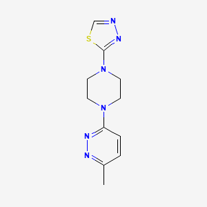 molecular formula C11H14N6S B2368313 2-[4-(6-Methylpyridazin-3-yl)piperazin-1-yl]-1,3,4-thiadiazole CAS No. 2380080-89-5