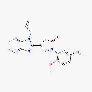 1-(2,5-Dimethoxyphenyl)-4-(1-prop-2-enylbenzimidazol-2-yl)pyrrolidin-2-one