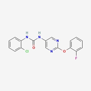 1-(2-Chlorophenyl)-3-[2-(2-fluorophenoxy)pyrimidin-5-yl]urea