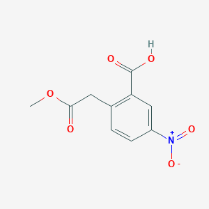 molecular formula C10H9NO6 B2368335 2-(2-Methoxy-2-oxoethyl)-5-nitrobenzoic acid CAS No. 62252-24-8