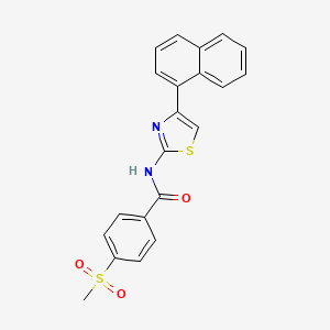 molecular formula C21H16N2O3S2 B2368349 4-(methylsulfonyl)-N-(4-(naphthalen-1-yl)thiazol-2-yl)benzamide CAS No. 896340-30-0