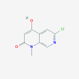 molecular formula C9H7ClN2O2 B2368352 6-Chloro-4-hydroxy-1-methyl-1,7-naphthyridin-2(1H)-one CAS No. 1935435-26-9