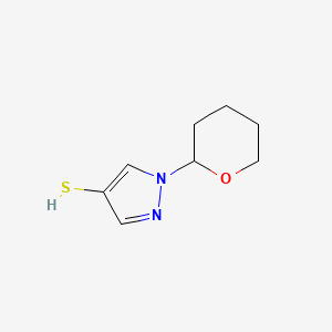 molecular formula C8H12N2OS B2368355 1-(Oxan-2-yl)pyrazole-4-thiol CAS No. 2237274-74-5