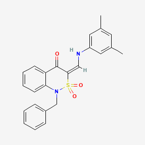 (E)-1-benzyl-3-(((3,5-dimethylphenyl)amino)methylene)-1H-benzo[c][1,2]thiazin-4(3H)-one 2,2-dioxide