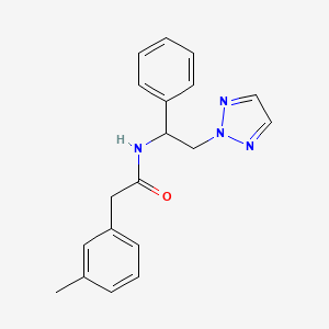 N-(1-phenyl-2-(2H-1,2,3-triazol-2-yl)ethyl)-2-(m-tolyl)acetamide