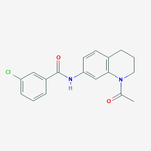 N-(1-acetyl-3,4-dihydro-2H-quinolin-7-yl)-3-chlorobenzamide