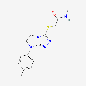 N-methyl-2-((7-(p-tolyl)-6,7-dihydro-5H-imidazo[2,1-c][1,2,4]triazol-3-yl)thio)acetamide
