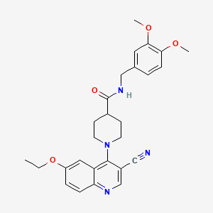 6-{[4-(3,4-dihydroisoquinolin-2(1H)-ylcarbonyl)piperidin-1-yl]sulfonyl}-3-methyl-1,3-benzothiazol-2(3H)-one