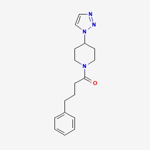 1-(4-(1H-1,2,3-triazol-1-yl)piperidin-1-yl)-4-phenylbutan-1-one