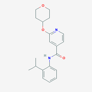 molecular formula C20H24N2O3 B2368386 N-(2-isopropylphenyl)-2-((tetrahydro-2H-pyran-4-yl)oxy)isonicotinamide CAS No. 2034447-62-4