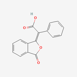 molecular formula C16H10O4 B2368388 (2E)-(3-氧代-2-苯并呋喃-1(3H)-亚甲基)(苯基)乙酸 CAS No. 183968-09-4