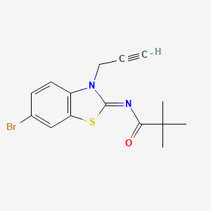 (Z)-N-(6-bromo-3-(prop-2-yn-1-yl)benzo[d]thiazol-2(3H)-ylidene)pivalamide