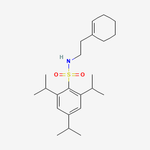 molecular formula C23H37NO2S B2368392 N-[2-(环己烯-1-基)乙基]-2,4,6-三(丙-2-基)苯磺酰胺 CAS No. 780788-42-3