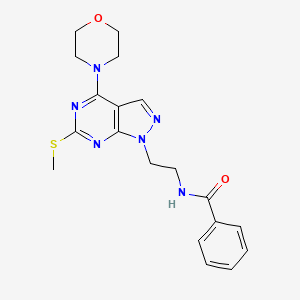 N-(2-(6-(methylthio)-4-morpholino-1H-pyrazolo[3,4-d]pyrimidin-1-yl)ethyl)benzamide