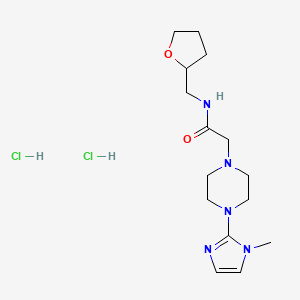 2-(4-(1-methyl-1H-imidazol-2-yl)piperazin-1-yl)-N-((tetrahydrofuran-2-yl)methyl)acetamide dihydrochloride
