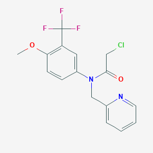 2-chloro-N-[4-methoxy-3-(trifluoromethyl)phenyl]-N-(pyridin-2-ylmethyl)acetamide