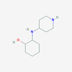 molecular formula C11H22N2O B2368398 2-[(Piperidin-4-yl)amino]cyclohexan-1-ol CAS No. 1249847-22-0