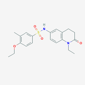 molecular formula C20H24N2O4S B2368399 4-ethoxy-N-(1-ethyl-2-oxo-1,2,3,4-tetrahydroquinolin-6-yl)-3-methylbenzenesulfonamide CAS No. 921888-81-5