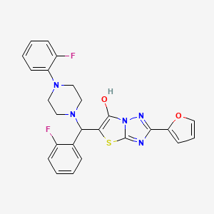5-((2-Fluorophenyl)(4-(2-fluorophenyl)piperazin-1-yl)methyl)-2-(furan-2-yl)thiazolo[3,2-b][1,2,4]triazol-6-ol