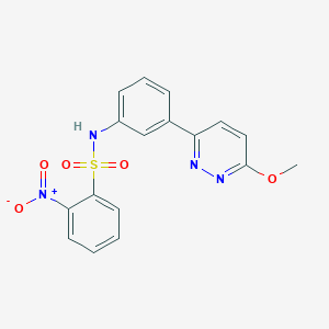 molecular formula C17H14N4O5S B2368402 N-(3-(6-methoxypyridazin-3-yl)phenyl)-2-nitrobenzenesulfonamide CAS No. 898431-89-5