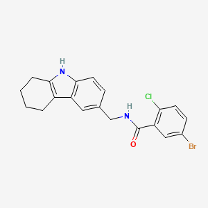 molecular formula C20H18BrClN2O B2368406 5-溴-2-氯-N-((2,3,4,9-四氢-1H-咔唑-6-基)甲基)苯甲酰胺 CAS No. 852138-33-1