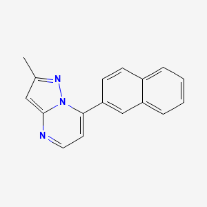molecular formula C17H13N3 B2368413 2-Methyl-7-(2-naphthyl)pyrazolo[1,5-a]pyrimidine CAS No. 439095-79-1