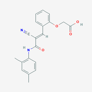 2-[2-[(E)-2-cyano-3-(2,4-dimethylanilino)-3-oxoprop-1-enyl]phenoxy]acetic acid