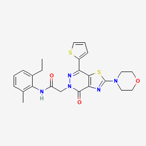 N-(2-ethyl-6-methylphenyl)-2-(2-morpholino-4-oxo-7-(thiophen-2-yl)thiazolo[4,5-d]pyridazin-5(4H)-yl)acetamide