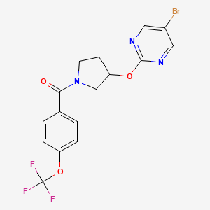 5-Bromo-2-({1-[4-(trifluoromethoxy)benzoyl]pyrrolidin-3-yl}oxy)pyrimidine