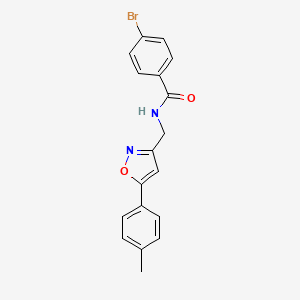 molecular formula C18H15BrN2O2 B2368455 4-bromo-N-((5-(p-tolyl)isoxazol-3-yl)methyl)benzamide CAS No. 952962-05-9