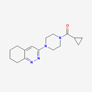 molecular formula C16H22N4O B2368463 Cyclopropyl(4-(5,6,7,8-tetrahydrocinnolin-3-yl)piperazin-1-yl)methanone CAS No. 2034410-14-3