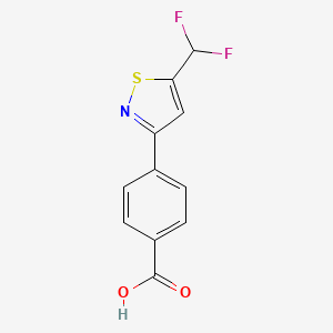 4-[5-(Difluoromethyl)-1,2-thiazol-3-yl]benzoic acid