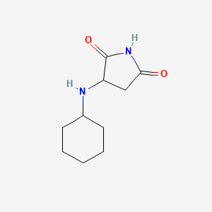 molecular formula C10H16N2O2 B2368478 3-(Cyclohexylamino)pyrrolidine-2,5-dione CAS No. 1189013-16-8