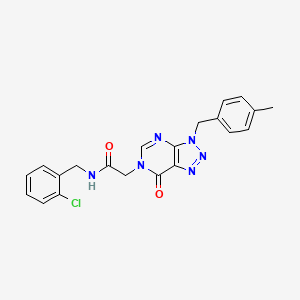 molecular formula C21H19ClN6O2 B2368492 N-(2-chlorobenzyl)-2-(3-(4-methylbenzyl)-7-oxo-3H-[1,2,3]triazolo[4,5-d]pyrimidin-6(7H)-yl)acetamide CAS No. 847381-97-9
