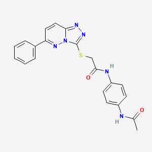 molecular formula C21H18N6O2S B2368506 N-(4-acetamidophenyl)-2-((6-phenyl-[1,2,4]triazolo[4,3-b]pyridazin-3-yl)thio)acetamide CAS No. 894062-95-4