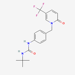 molecular formula C18H20F3N3O2 B2368507 N-(tert-butyl)-N'-(4-{[2-oxo-5-(trifluoromethyl)-1(2H)-pyridinyl]methyl}phenyl)urea CAS No. 339025-54-6