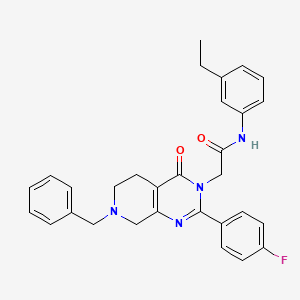 molecular formula C30H29FN4O2 B2368513 N-(4-bromophenyl)-2-(4-oxo-4,5-dihydro-1H-pyrrolo[3,2-c]pyridin-1-yl)acetamide CAS No. 1185170-78-8