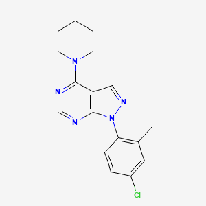 molecular formula C17H18ClN5 B2368516 1-(4-氯-2-甲基苯基)-4-(哌啶-1-基)-1H-吡唑并[3,4-d]嘧啶 CAS No. 946202-80-8