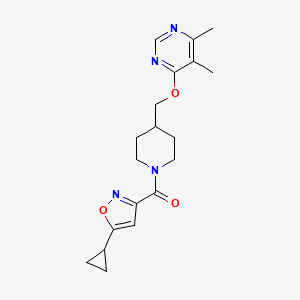(5-Cyclopropylisoxazol-3-yl)(4-(((5,6-dimethylpyrimidin-4-yl)oxy)methyl)piperidin-1-yl)methanone