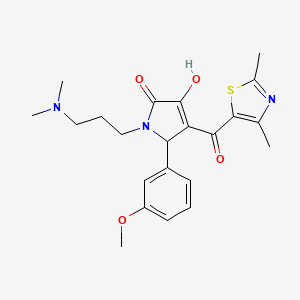 1-(3-(dimethylamino)propyl)-4-(2,4-dimethylthiazole-5-carbonyl)-3-hydroxy-5-(3-methoxyphenyl)-1H-pyrrol-2(5H)-one