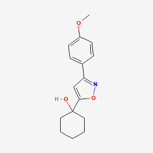molecular formula C16H19NO3 B2368538 1-[3-(4-Methoxyphenyl)isoxazol-5-yl]cyclohexan-1-ol CAS No. 890092-81-6